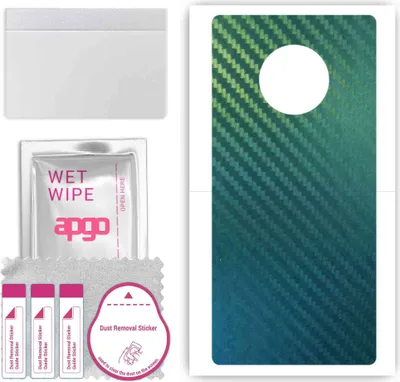Produktbild von apgo Rückseite Schutzfolie, Skin, kompatibel mit Huawei Mate 30, Hinten Displayschutzfolie aus Vinylfolie, kratzfest, einfache Montage - Kohlenstoff-Chamäleon CAKA1