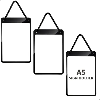 Prospekthalter A5, 3 Stück, transparent, 2 mm, hängend