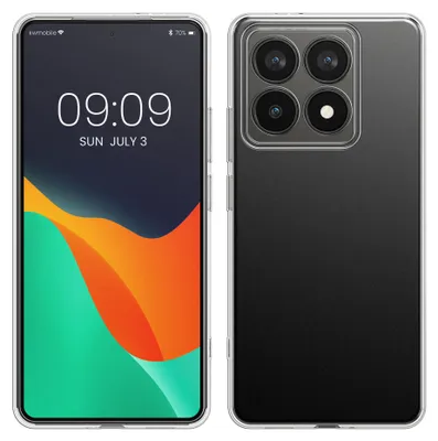 Produktbild von kwmobile Hülle kompatibel mit Xiaomi 14T - Silikon Handyhülle transparent - Handy Case in Transparent