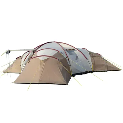 Produktbild von Skandika Kuppelzelt Turin für 9-12 Personen | Camping Zelt, 3 Schlafkabinen, mit/ohne Sleeper Technology, 200 cm Stehhöhe, 5000 mm Wassersäule