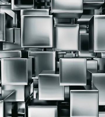 Produktbild von Fototapete - Metal Cubes 225x250cm - Vliestapete