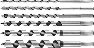 Zdjęcie produktu dla VERTO Wiertła spiralne do drewna 230 mm, zestaw 6 szt.