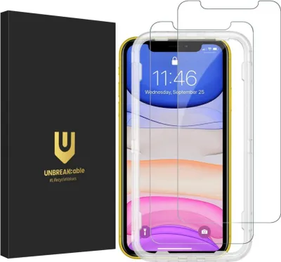 Produktbild von UNBREAKcable Schutzfolie für iPhone 11 XR Panzerglas 2er Set 9H härte Anti-Kratzer Displayfolie