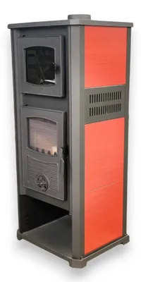 Immagine prodotto di Stufa riscaldamento a Legna con forno Struttura in acciaio 11.3 kW Kalorosa -  Red