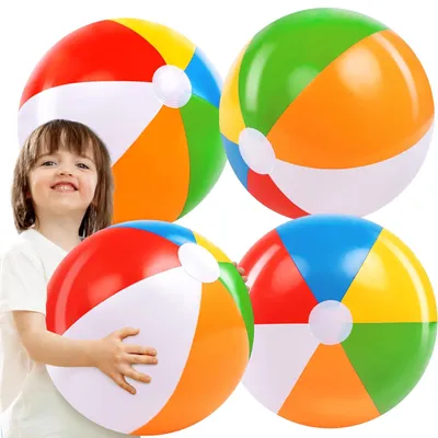 Productafbeelding van Solidchoice - Set van 4 Grote Opblaasbare Strandballen