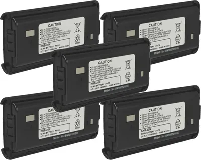 Produktbild von vhbw 5x Akku Ersatz für Kenwood RAD0148, RAD0031 für Funkgerät, Walkie Talkie (1600 mAh, 7,2 V, NiMH)