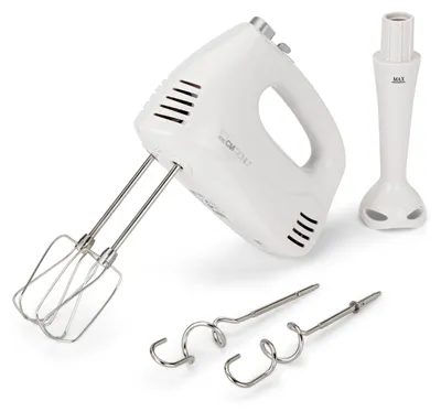 Produktbild von Clatronic Handmixer HM 3524 | Hand- und Stab- Mixer in Einem | Handrührgerät mit kraftvollem 300 Watt-Motor | 5 Geschwindigkeitsstufen | HM 3524