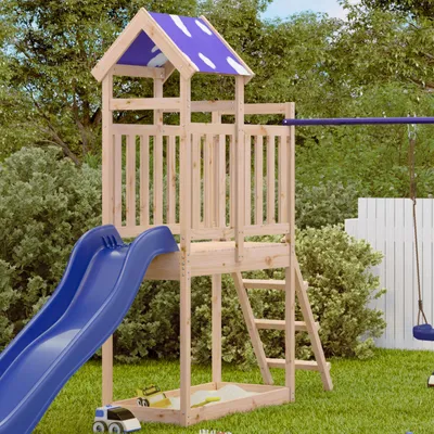 Produktbild von vidaXL Spielturm Braun 52,5 x 110,5 x 215 cm Massives Kiefernholz
