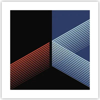 Produktbild von Poster - Poster ohne Rahmen - Abstraktion Schwarz Blau - 40x40 cm - Wand Bild - Wanddeko - Wandbilder - Kunstposter - Wandposter - Bilder - Kunstdruck - Wanddekoration - Wandbild - P2XAC40x40-4458
