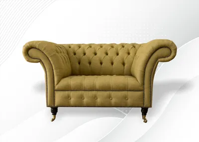 Produktbild von Chesterfield Sessel Senf Textil Stoff Luxus Kreative Möbel Neu Wohnzimmer Modern