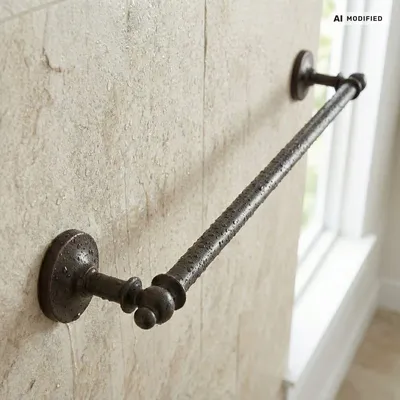 Produktbild von PaulGurkes Handtuchstange Schwarz Kupfer Nostalgie Retro