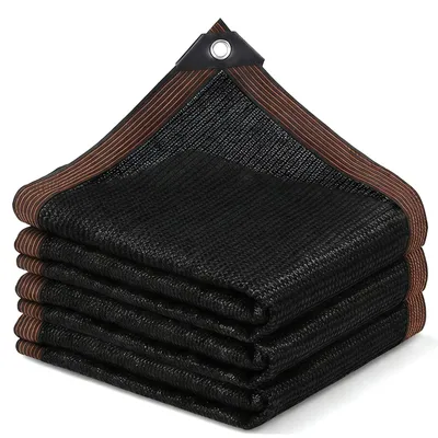 Image de Filet d'ombrage avec œillets - Protection UV - 2 x 3 mètres - Noir