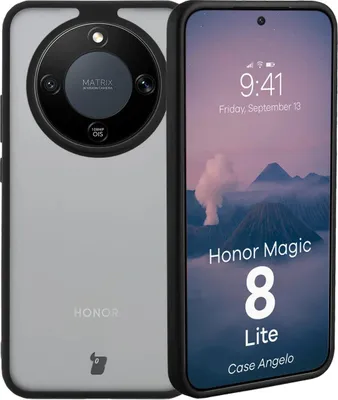Produktbild von Handyhülle für Honor Magic8 Lite, Bizon Case Angelo, Getönte mit schwarzem Rahmen