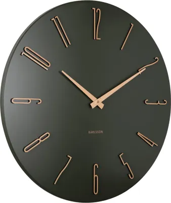 Produktbild von Karlsson - Esmerado Große Wanduhr - Luxusgrün - Ø60cm