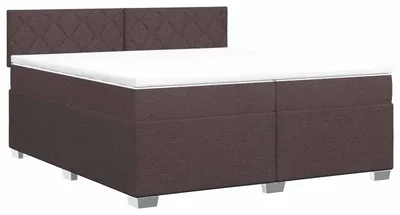 Obrázok produktu pre vidaXL Box spring posteľ s matracom tmavohnedá 200 x 200 cm látka
