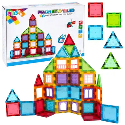 Produktbild von 3D Magnetbausteine ​​Baupuzzle Bunt 45 Teile.