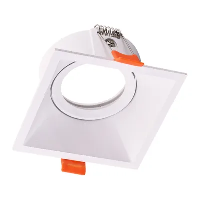 Zdjęcie produktu dla Kwadratowa, ruchoma lampa sufitowa podtynkowa 1Xgu10 Ip20 biała