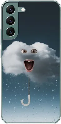 Produktbild von König Design Hülle kompatibel mit Samsung Galaxy S22 Plus 5G Kunststoff Soft Handyhülle - Handy Case Regenwolke