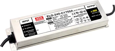 Produktbild von MEANWELL ELG-240-C1750DA-3Y, AC-DC LED-Installationsnetzteil, Metallgehäuse, IP67 239,75W 69-137V 1750mA CC DA+PE