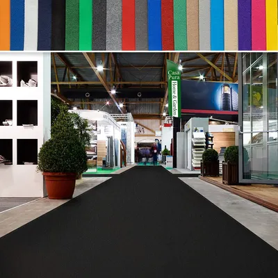 Zdjęcie produktu dla Dywan wystawowy Dywan ślubny Dywan eventowy Filc igłowany Sintra Czarny 200x500 cm