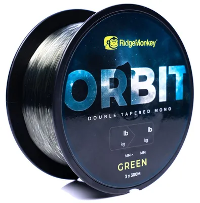 Produktbild von RidgeMonkey Orbit Double Tapered Mono - 3x300m Keulenschnur, Durchmesser/Tragkraft:0.28-0.57mm / 4.5-15.9kg