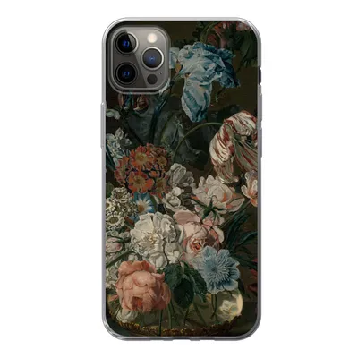 Produktbild von MuchoWow® Handyhülle Schutzhülle Hülle für iPhone 12 Pro Max Stilleben mit Blumen - Gemälde von Cornelia van der Mijn Silikon Softcase Handy Hülle - Hartschale