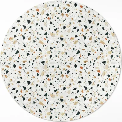 Produktbild von Dekorative Steinzeugplatte – Vinyl Fußmatte – Ø 120cm – Rutschfest – Pflegeleicht & Langlebig