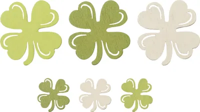 Image de KNORR-PRANDELL Boîte en bois Ornement trèfle à quatre feuilles 54 pièces