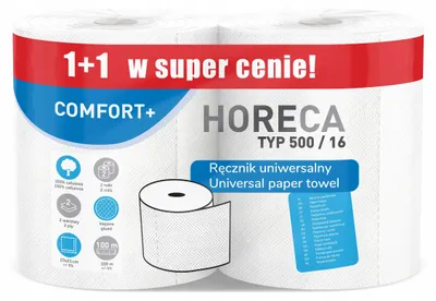 Produktbild von Horeca Comfort+ 2-lagige Zellstoff-Papierhandtücher 200m 2 Rollen