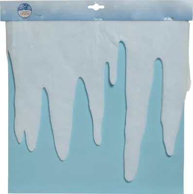 Produktbild von Eiszapfen Girlande Filz 32cm x 2m Weiß