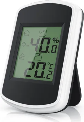 Immagine prodotto di BEARWARE Termometro Igrometro - Misuratore di temperatura e umidità - Simboli di comfort - Display di tendenza - °C - Magneti di sostegno e supporto sul retro
