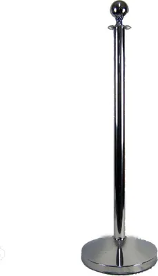Produktbild von Absperrpfosten Absperrständer Personenleitsystem Silber Kugel D320mm-D51x1000mm