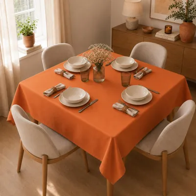Produktbild von Tischdecke 110 x 110 cm für Küche & Esstisch in Orange