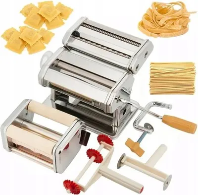 Produktbild von Multi-Nudelmaschine – Edelstahl – Nudelmaschine – Spaghetti, Ravioli, Lasagne