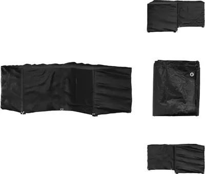 Immagine prodotto di vidaXL Copertura per mobili da giardino a L 16 occhielli 215x215x90 cm - Coperture protettive per mobili da giardino