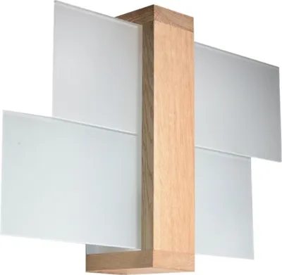 Produktbild von Wandleuchte FENIKS 1 Naturholz 1xE27 15W Holz/Glas 30x12x43cm Sollux Lighting