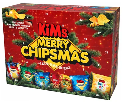 Immagine prodotto di Calendario dell'Avvento KiMs Merry Chipsmas 709g | 26 x 17-60g