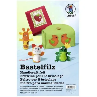 Obrázek produktu pro Řemeslná plsť 150g/m2 20x30cm PU=10 listů 10 barev