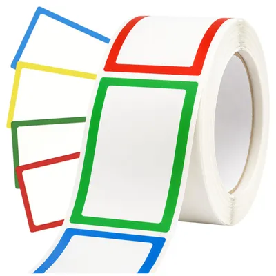 Productafbeelding van Kleurechte labels voor schoolnotitieboeken – 250 stuks per rol