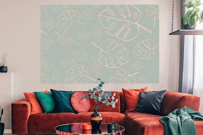 Produktbild von MuchoWow® Poster Muster - Luxus - Blau - Rosa 180x120 cm - Fotoplakat