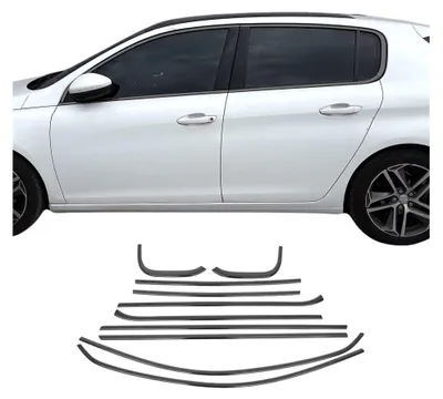 Immagine prodotto di Modanature per finestre per Peugeot 308 2013-2021 in acciaio inox scuro 10pcs
