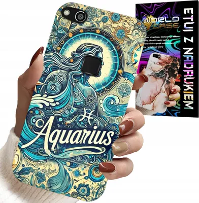 Image de Étui Pour Huawei P10 Lite - Signe Du Zodiaque, Verseau, Dos Astronomique
