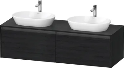 Produktbild von Duravit Ketho.2 Wastafelonderkast 160x55x45,9 cm Mat Eiken (zwart)