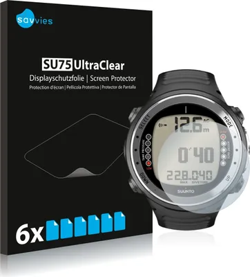 Produktbild von 6x Für Suunto D4I Schutzfolie Savvies Displayschutz Display Schutz Folie Klar Transparent