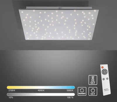 Produktbild von JUST LIGHT LED Deckenleuchte SPARKLE Sternenhimmel dimmbar über Fernbedienung, CCT Wohnbereich, z.B. Wohnzimmer, Schlafzimmer, Esszimmer, Flur, Büro-/Arbeitszimmer 14671-55, 14673-55