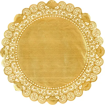 Produktbild von 500x DUNI Tortenspitzen rund Ø 36 cm Gold