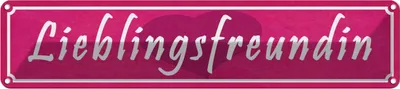 Produktbild von vianmo Blechschild 10x46 cm Lieblingsfreundin Herz Dekoration Spruch Zitat
