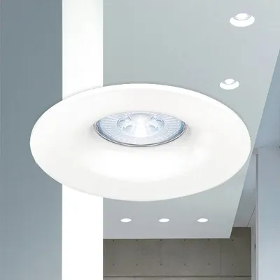 Produktbild von Braytron Einbaustrahler GU10 Ø75mm Einbauleuchte Rahmen Einbauspots Bohrloch inkl. GU10 Fassung weiß