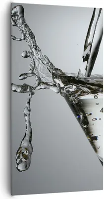 Produktbild von Bild auf Leinwand - Leinwandbild - Glas Wasser Mineralwasser Blasen - 65x120cm - Wand Bild - Wanddeko - Leinwanddruck - Bilder - Kunstdruck - Leinwand bilder - Wandkunst - PA65x120-0388