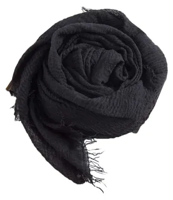 Immagine prodotto di Sciarpa da donna, elegante, in cotone, colore nero